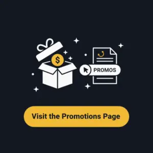 Promocijska darilna škatla Bitguruz in ikona dokumenta z gumbom 'Obiščite stran s promocijami'.