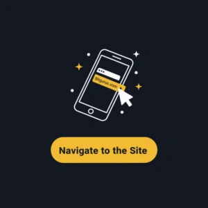 Bitguruz phone icon showing a browser screen with the Bitguruz website and the 'Navigate to the Site' button.