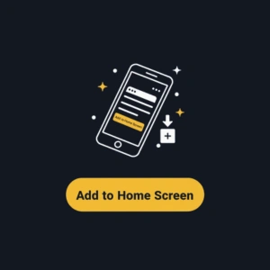Bitguruz phone icon with a browser screen and the 'Add to Home Screen' button to save the site.