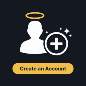 The Bitguruz "Create an Account" button includes a user icon and a plus sign, inviting users to register and start their gaming experience.